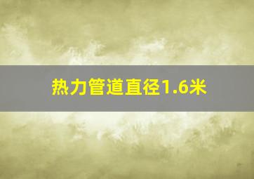 热力管道直径1.6米