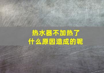 热水器不加热了什么原因造成的呢