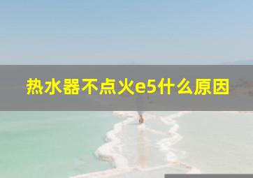 热水器不点火e5什么原因