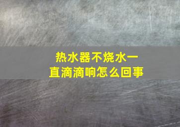 热水器不烧水一直滴滴响怎么回事