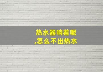 热水器响着呢,怎么不出热水