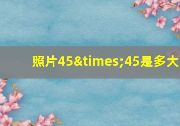 照片45×45是多大