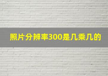 照片分辨率300是几乘几的