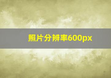 照片分辨率600px