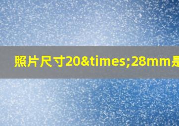 照片尺寸20×28mm是多大