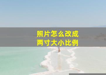 照片怎么改成两寸大小比例