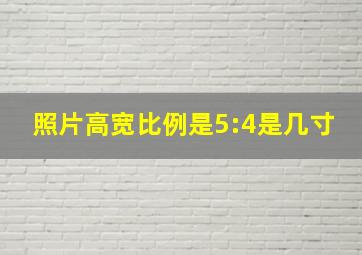 照片高宽比例是5:4是几寸