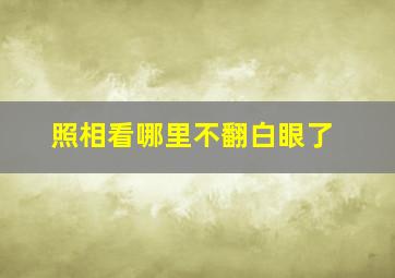 照相看哪里不翻白眼了