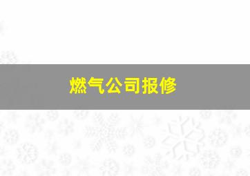 燃气公司报修