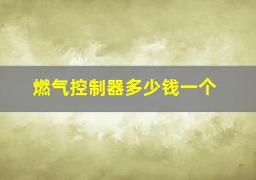 燃气控制器多少钱一个