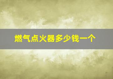 燃气点火器多少钱一个