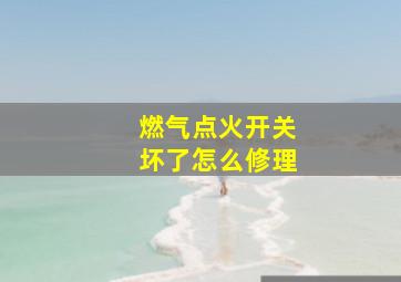 燃气点火开关坏了怎么修理