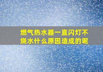 燃气热水器一直闪灯不烧水什么原因造成的呢