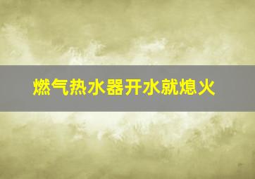 燃气热水器开水就熄火