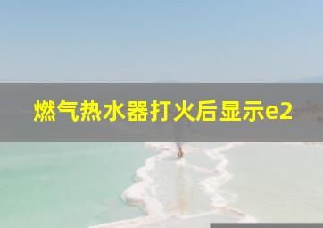 燃气热水器打火后显示e2