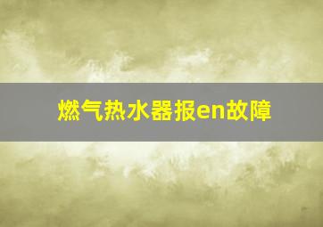 燃气热水器报en故障