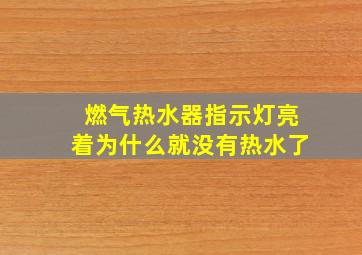 燃气热水器指示灯亮着为什么就没有热水了