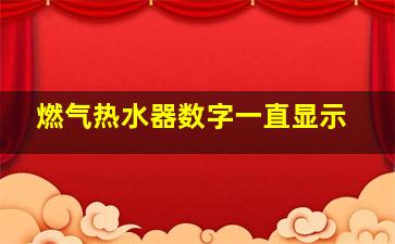 燃气热水器数字一直显示