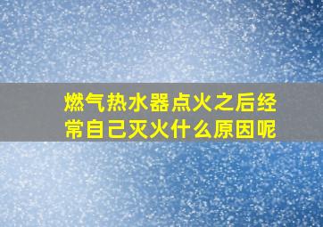 燃气热水器点火之后经常自己灭火什么原因呢