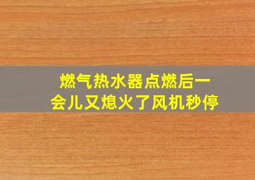 燃气热水器点燃后一会儿又熄火了风机秒停