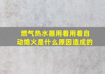 燃气热水器用着用着自动熄火是什么原因造成的