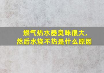 燃气热水器臭味很大,然后水烧不热是什么原因