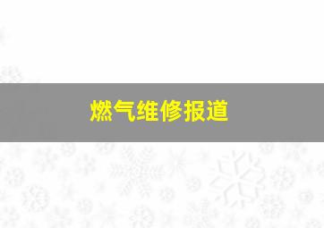 燃气维修报道