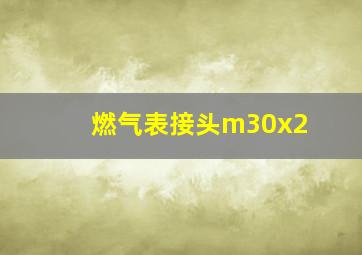 燃气表接头m30x2