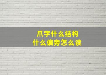 爪字什么结构什么偏旁怎么读