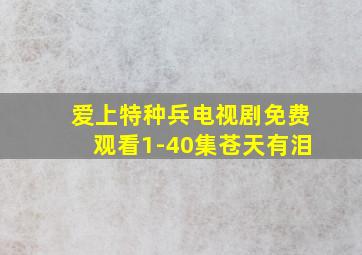 爱上特种兵电视剧免费观看1-40集苍天有泪