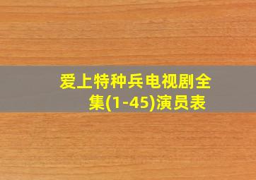 爱上特种兵电视剧全集(1-45)演员表