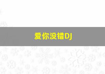 爱你没错DJ