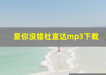 爱你没错杜宣达mp3下载