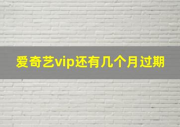 爱奇艺vip还有几个月过期