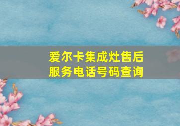 爱尔卡集成灶售后服务电话号码查询