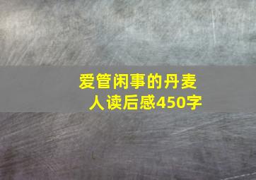 爱管闲事的丹麦人读后感450字