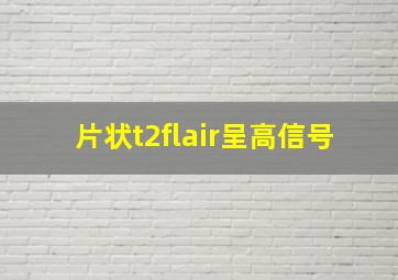 片状t2flair呈高信号