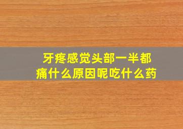 牙疼感觉头部一半都痛什么原因呢吃什么药