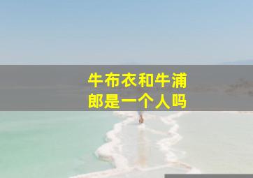 牛布衣和牛浦郎是一个人吗