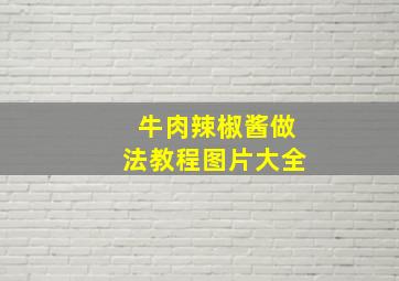 牛肉辣椒酱做法教程图片大全