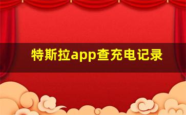 特斯拉app查充电记录