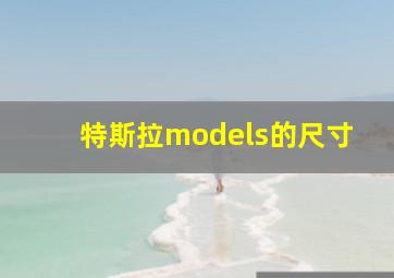 特斯拉models的尺寸