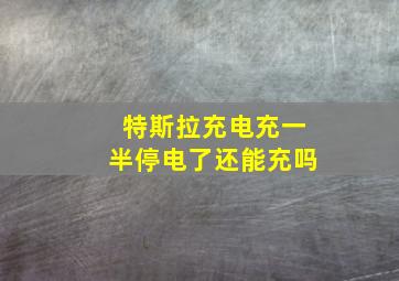 特斯拉充电充一半停电了还能充吗