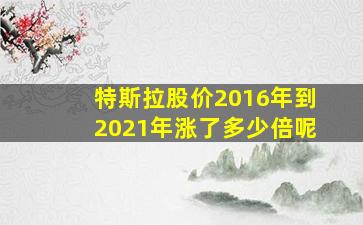 特斯拉股价2016年到2021年涨了多少倍呢