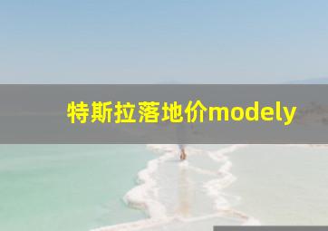 特斯拉落地价modely