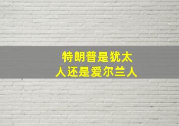 特朗普是犹太人还是爱尔兰人