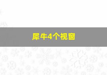 犀牛4个视窗