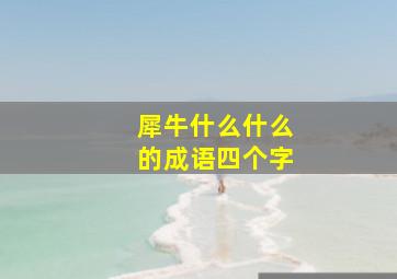 犀牛什么什么的成语四个字