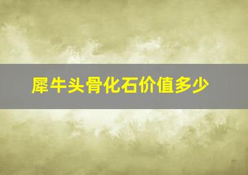 犀牛头骨化石价值多少