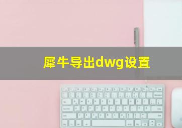 犀牛导出dwg设置